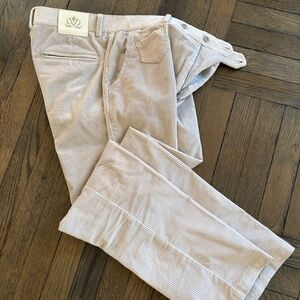Light grey Pini Parma corduroy trousers - Made in Italy - Size 34 (US) 50 (EU)